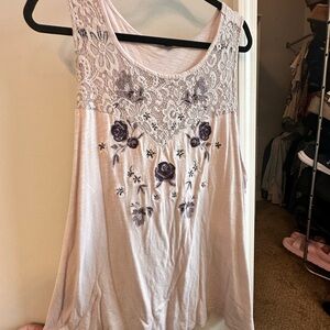 Torrid Purple Embellished Sleeveless Tank
